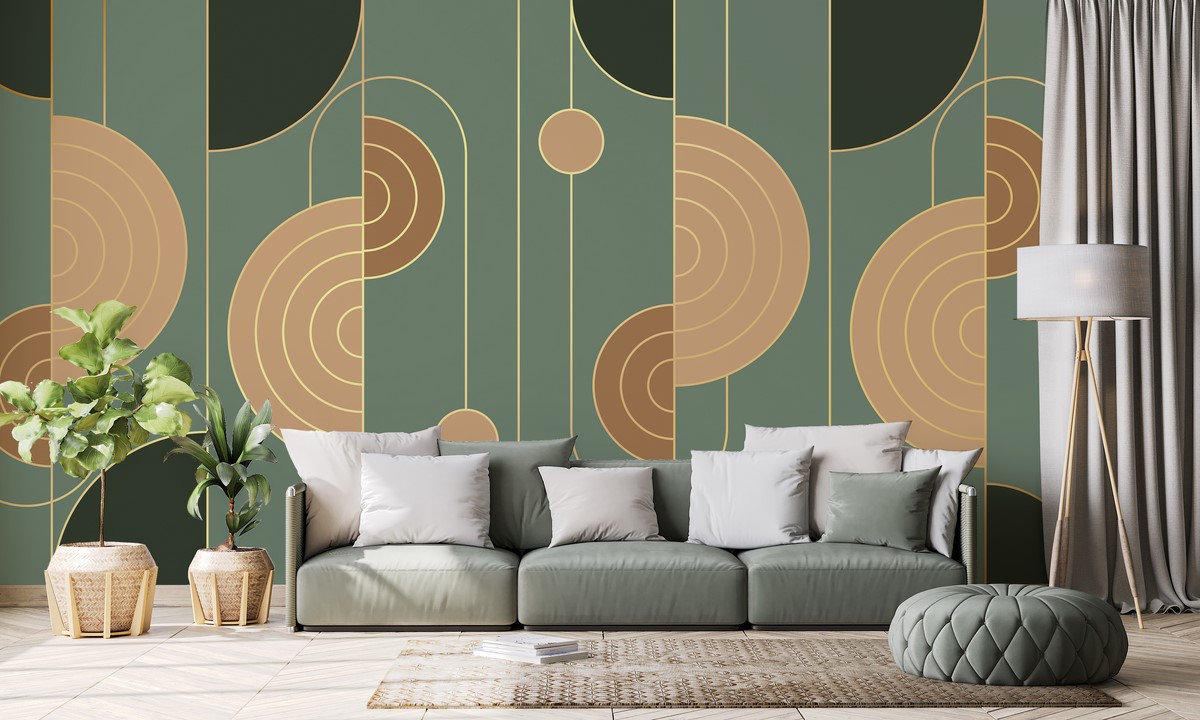 Fotobehang Groene abstractie