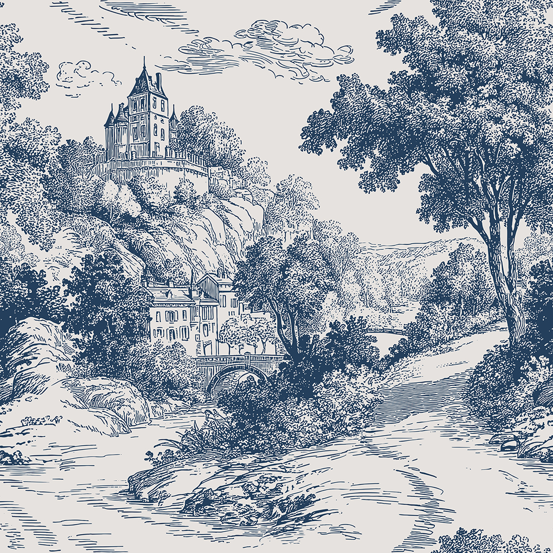 hunting background 01-3 blue