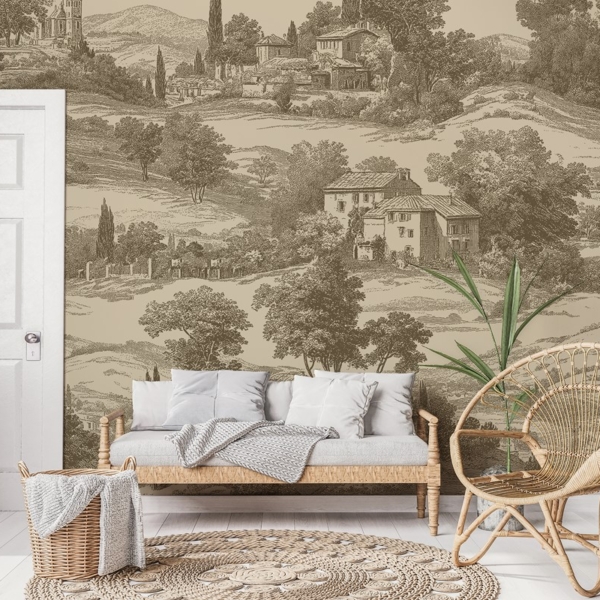 Fotobehang Landschap in beige