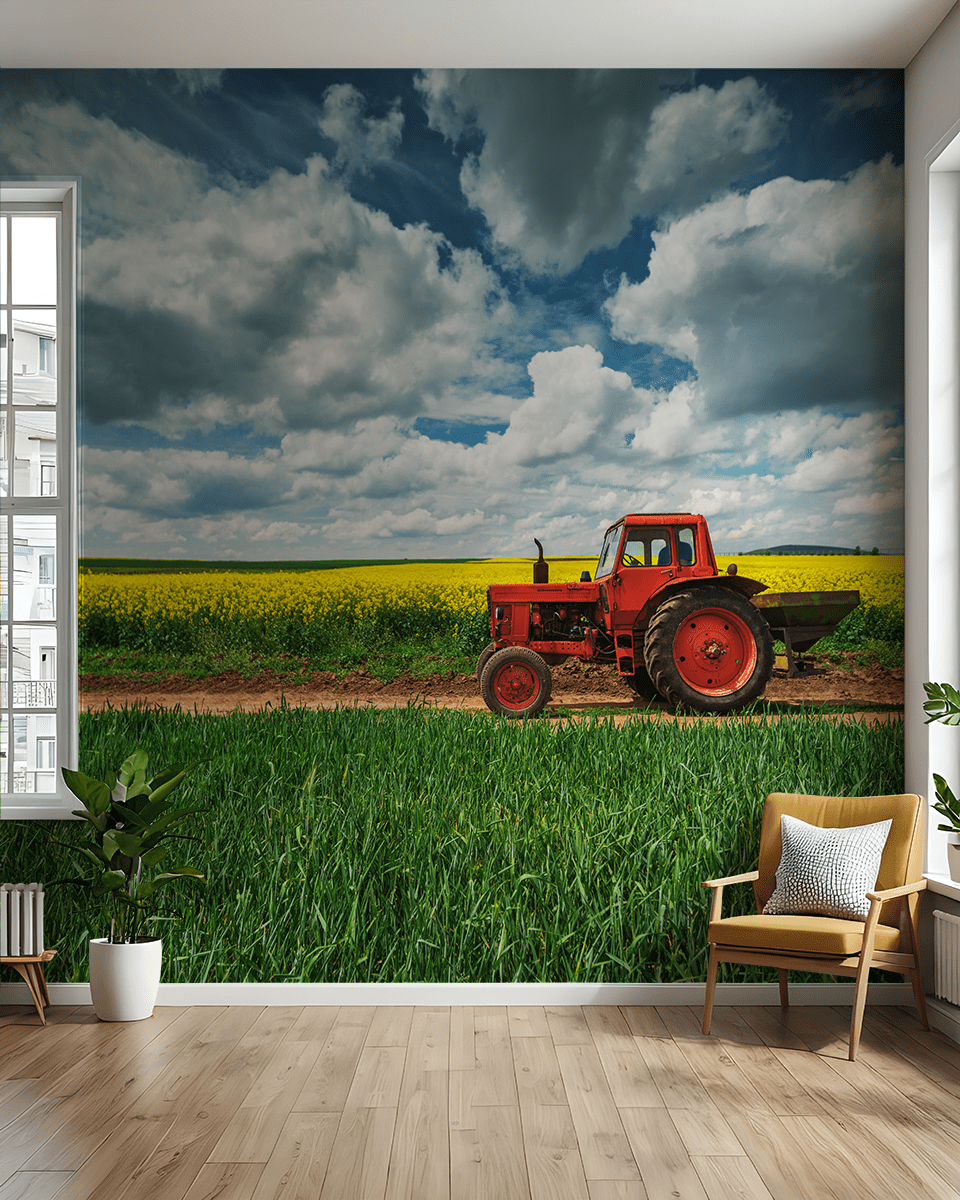 Fotobehang In het hart van het veld