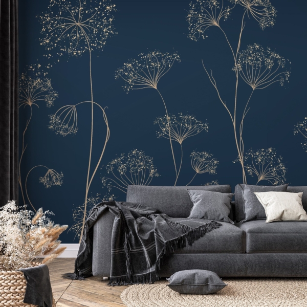 Fotobehang Bloemennacht