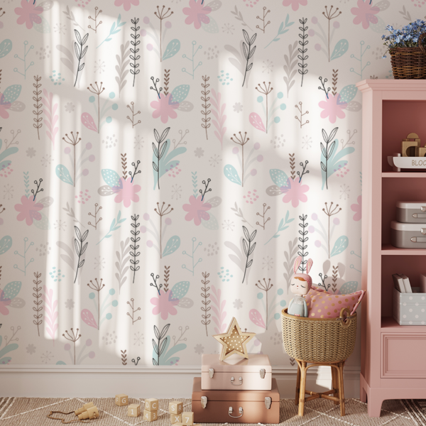 Fotobehang Pasteltuin