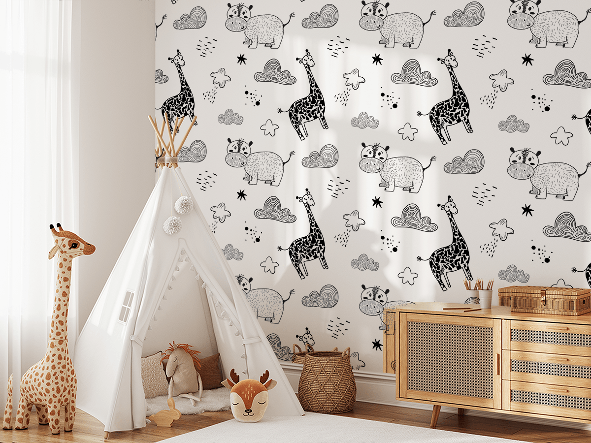Fotobehang Dieren in de wolken