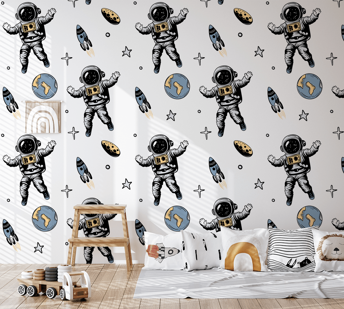 Fotobehang Kleine astronauten