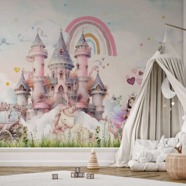 Fotobehang Het Land van de Rozenregenboog