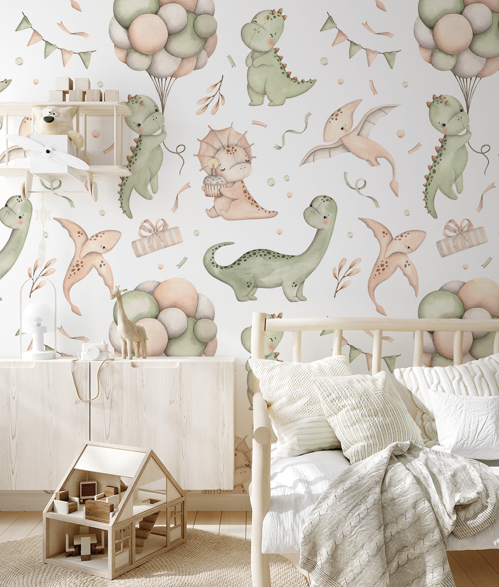 Fotobehang Dinosaurussen op het feest