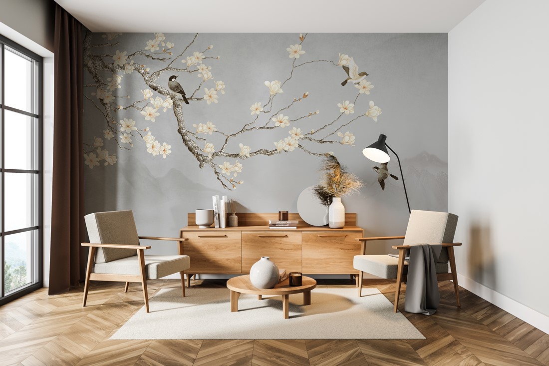 Fotobehang Magnolia-tak