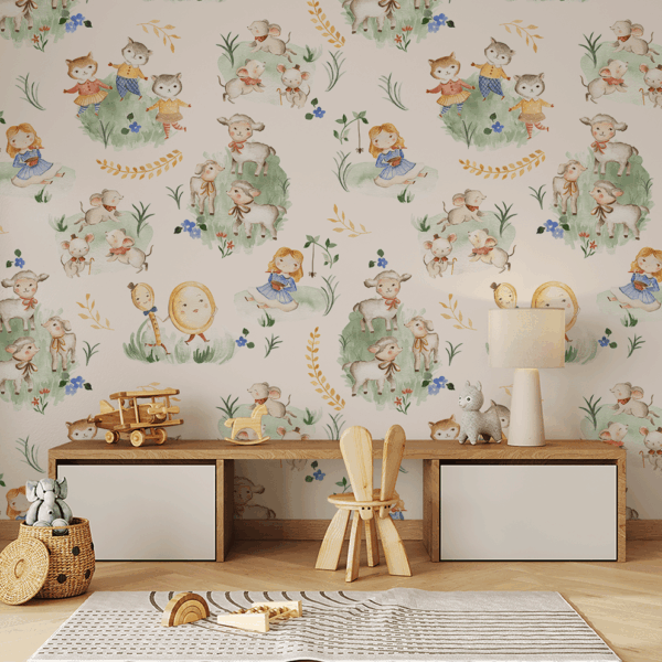 Fotobehang Sprookjesweide voor de kleintjes