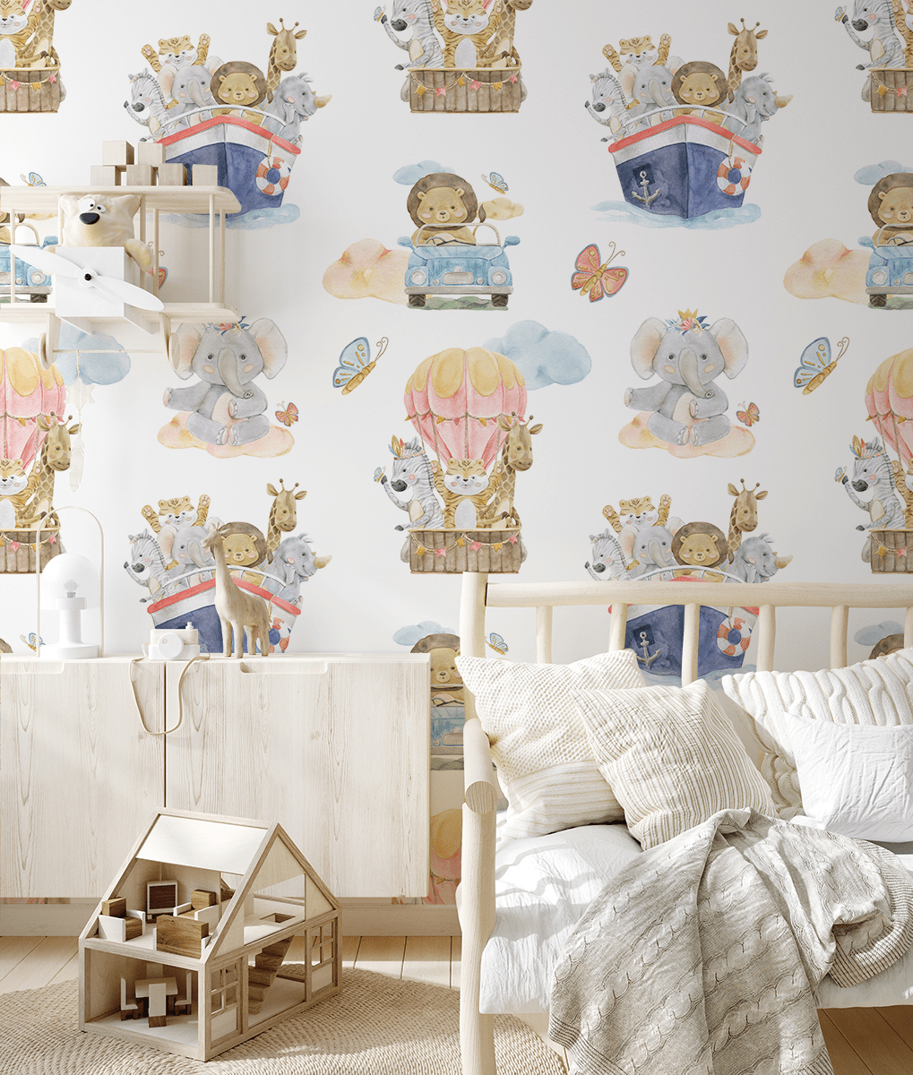 Fotobehang De reizen van kleine ontdekkingsreizigers