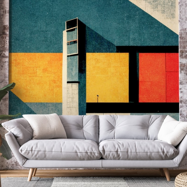 Fotobehang Dappere abstractie