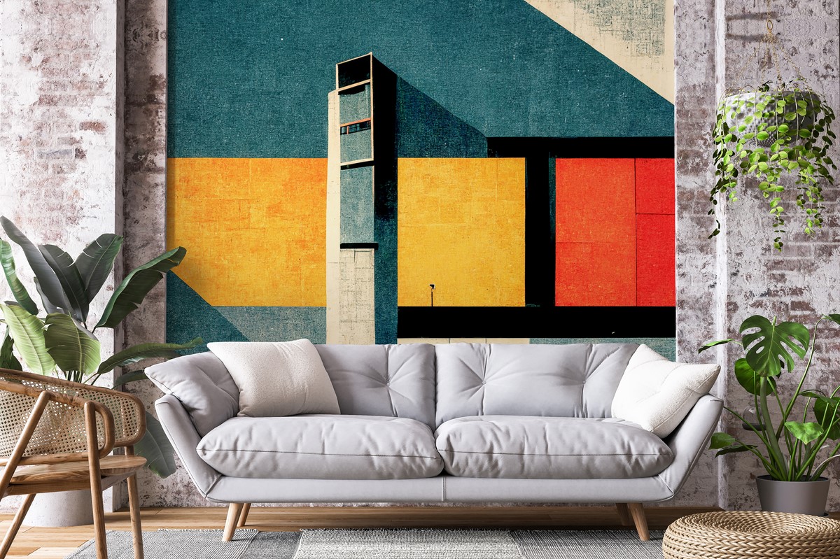 Fotobehang Dappere abstractie