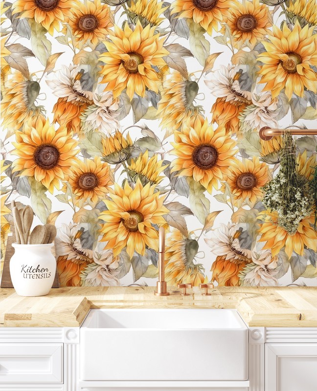 Fotobehang De expressiviteit van zonnebloemen