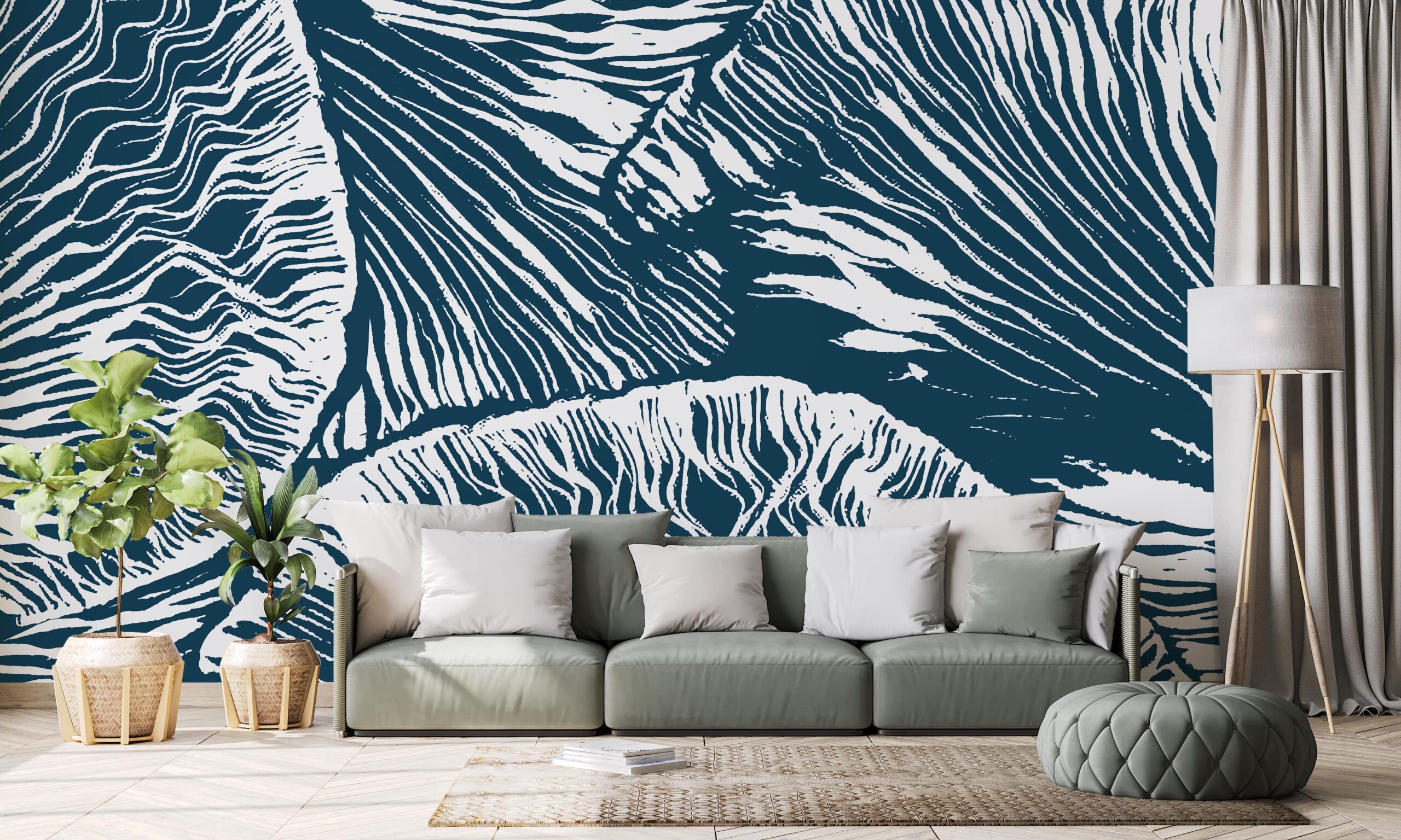 Fotobehang Vloeiende lamellen