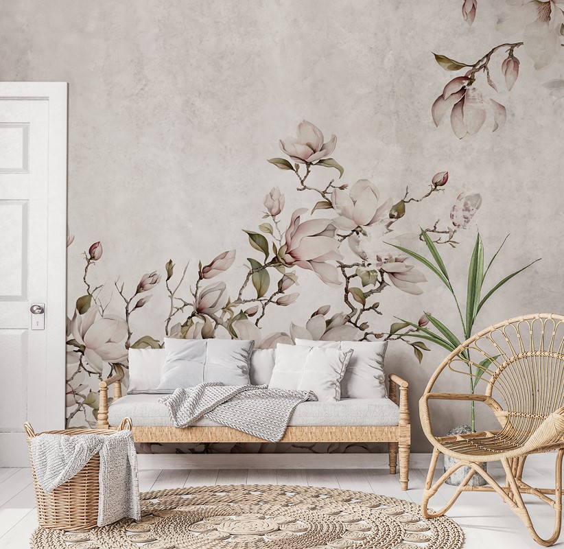 Fotobehang Magnolia-takken