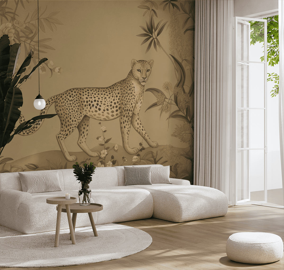 Fotobehang Cheetah Garden