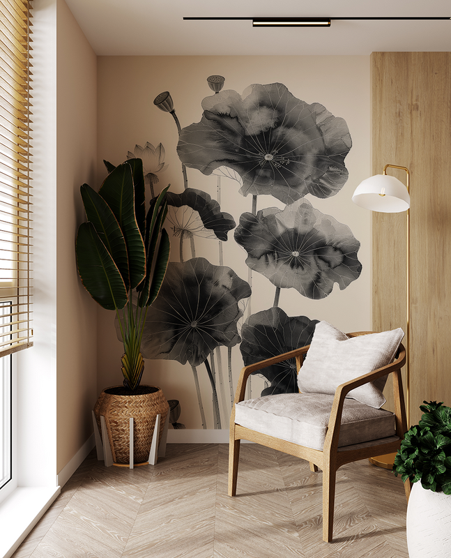 Fotobehang Boeket donkere bloemen