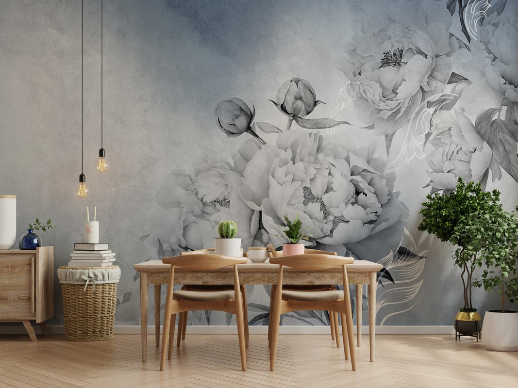 Fotobehang Pioenroos in bloei