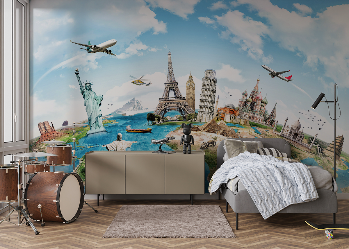 Fotobehang Reis rond de wereld