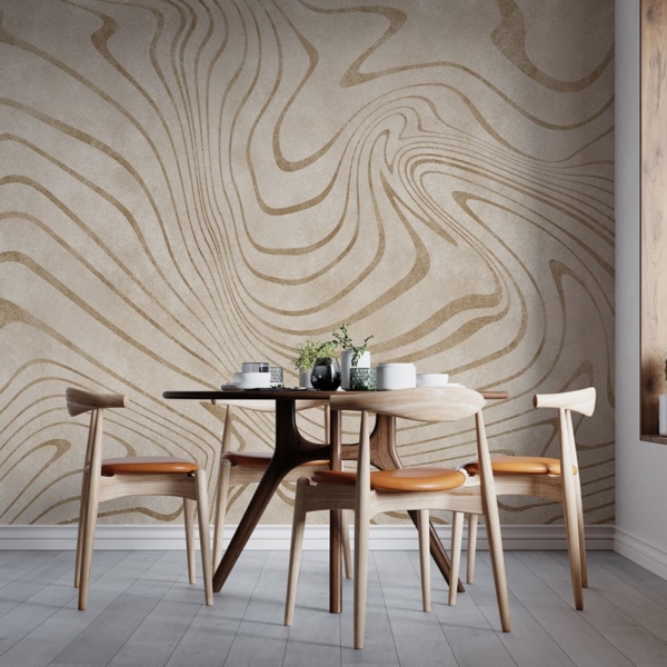 Fotobehang Abstracte golven