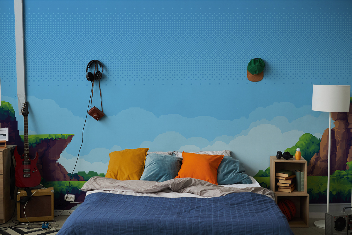 Fotobehang Pixel Cloud Platforms