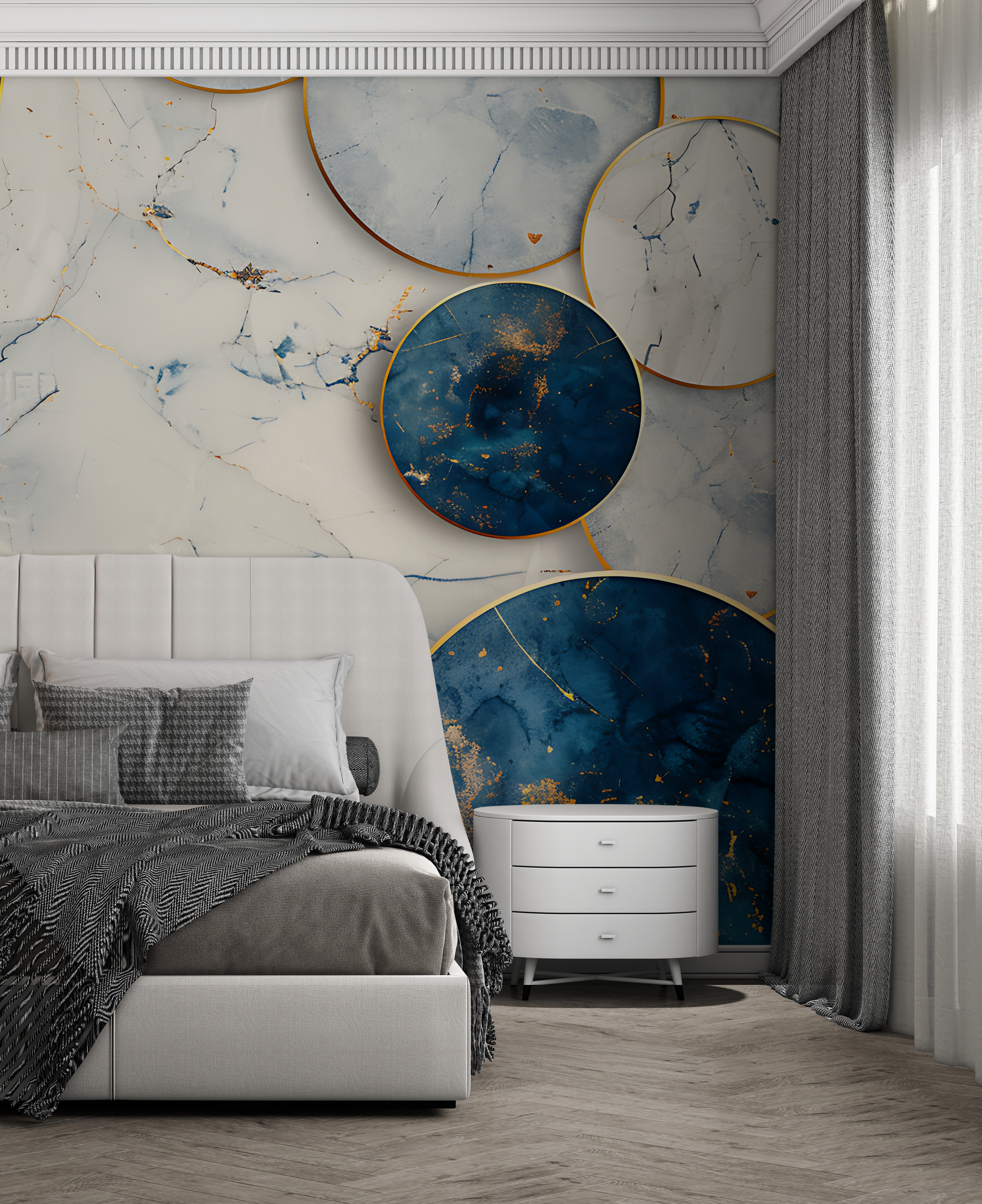 Fotobehang Elegante marmeren cirkels