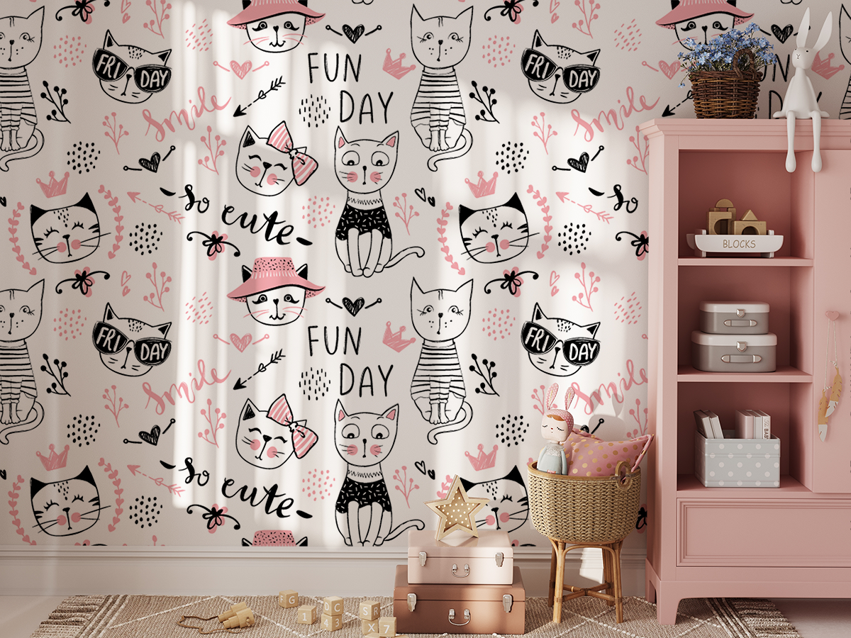Fotobehang Blije kittens