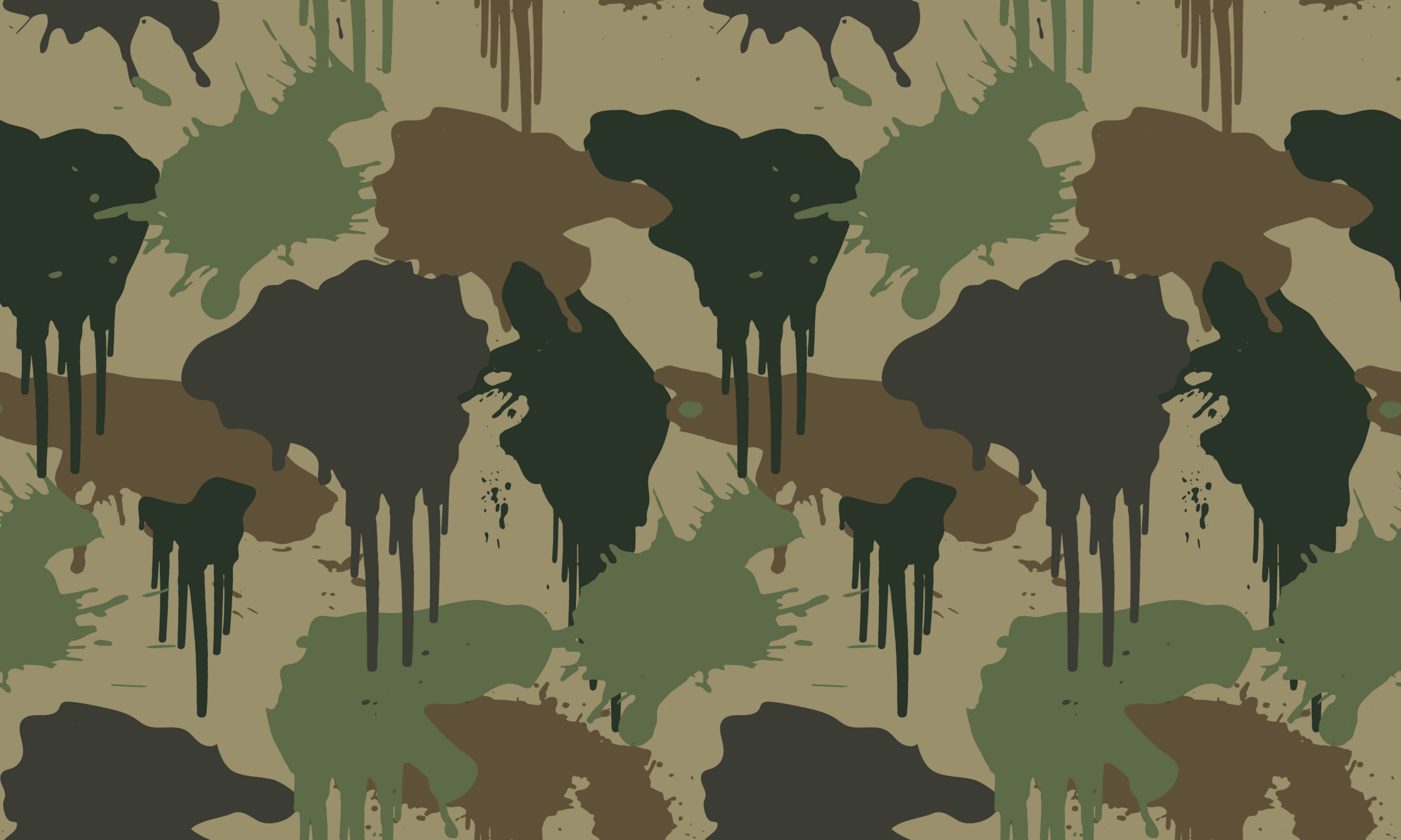 Fotobehang Camouflage met verfvlekken