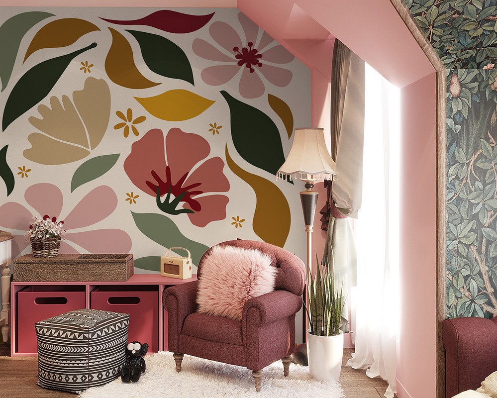 Fotobehang Boho bloemen