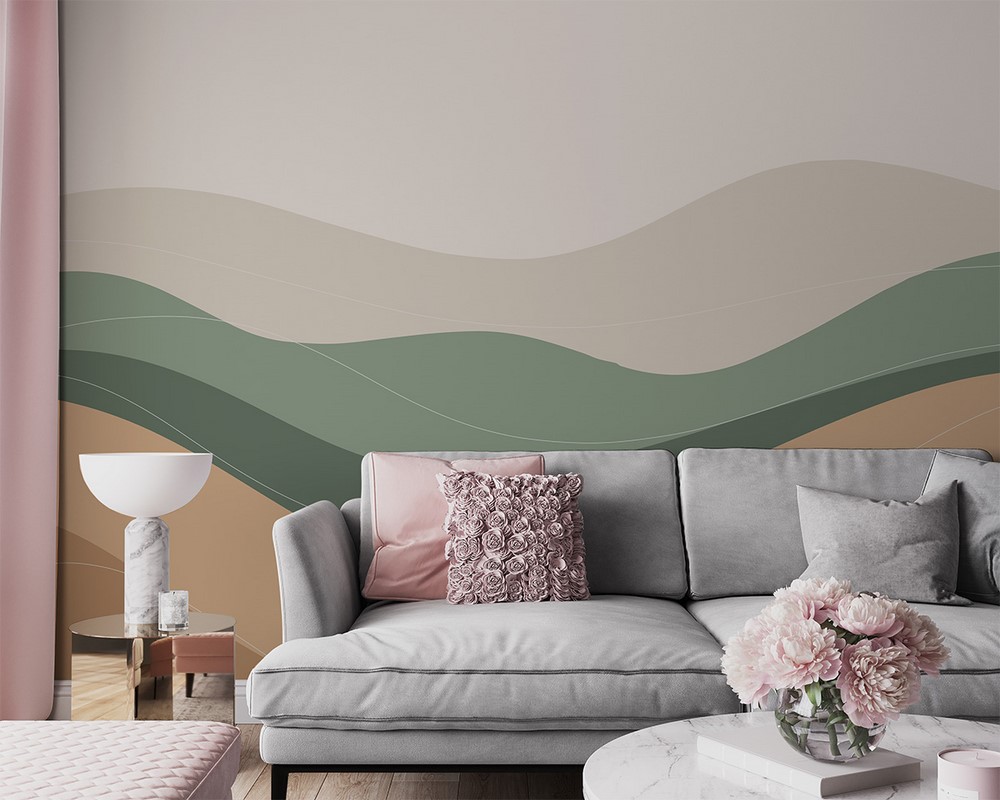 Fotobehang Golvend landschap