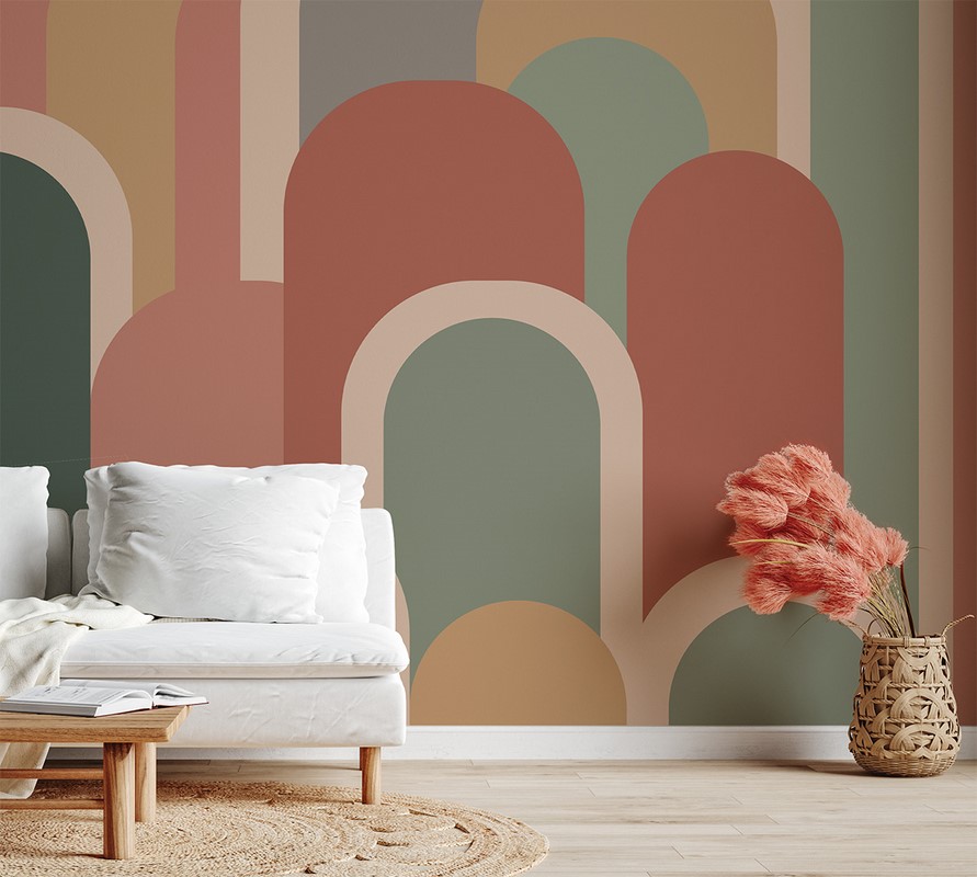 Fotobehang Pastelgeometrie