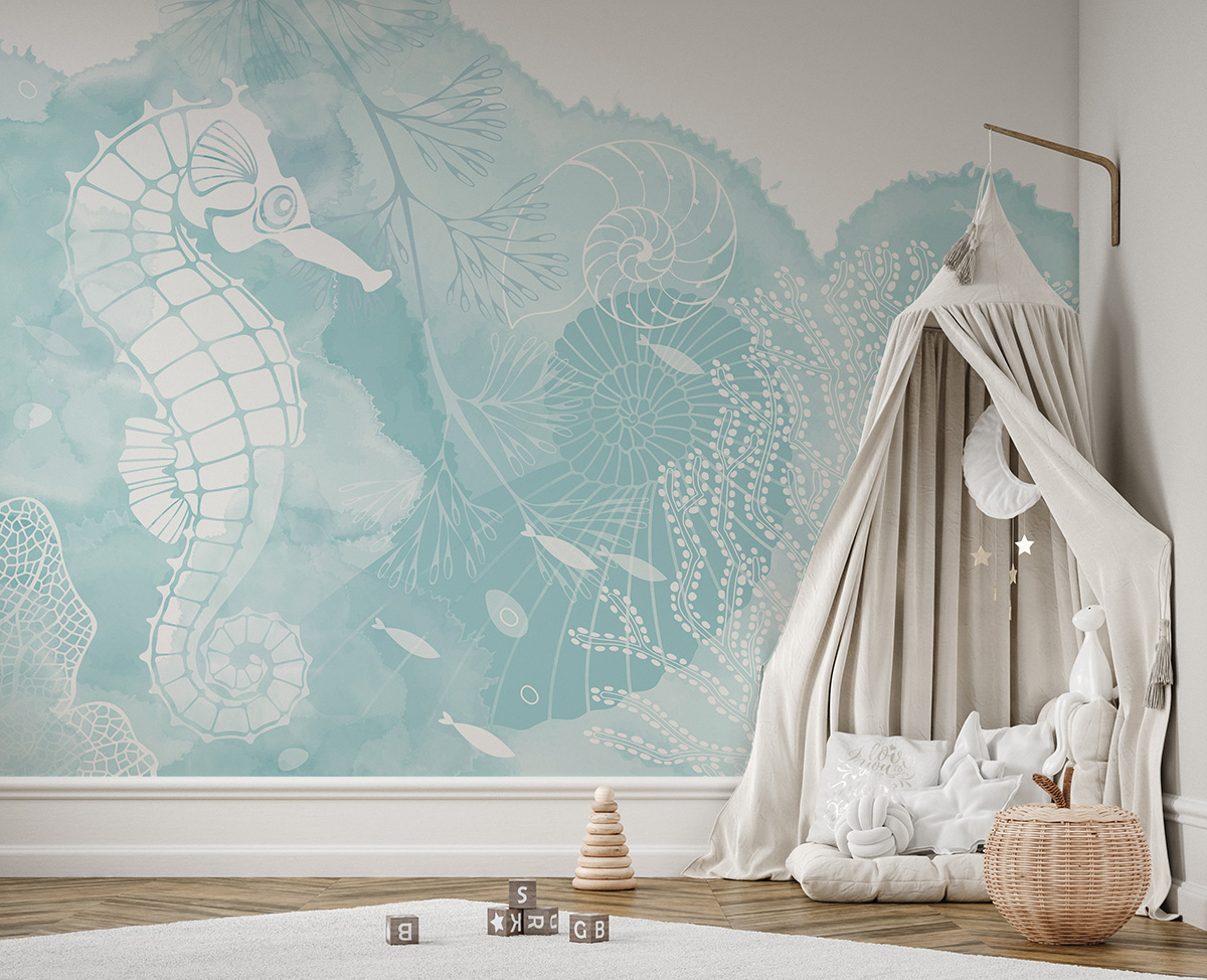 Fotobehang De onderwaterwereld van Seahorse