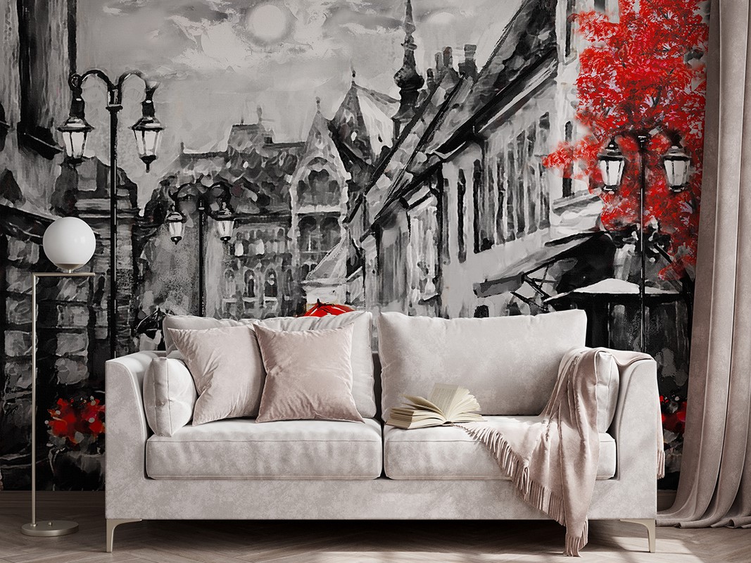 Fotobehang Romantische Straat