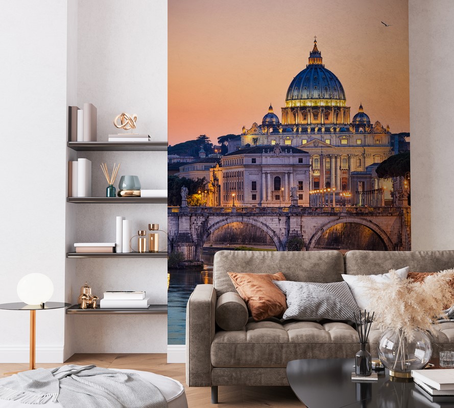 Fotobehang Vaticaan bij zonsondergang